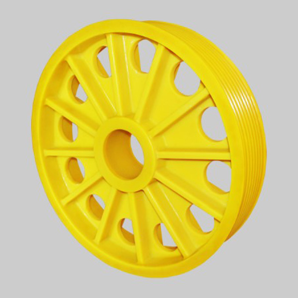 MC nylon elevator driving sheave (with 12 stiffener with  lightening hole)