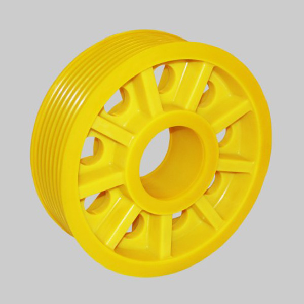 MC nylon elevator driving sheave (with 9 stiffener with lightening hole)
