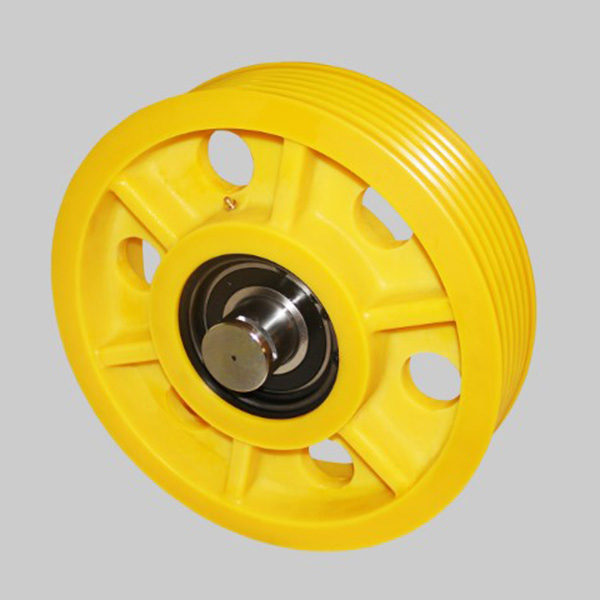 MC nylon elevator driving sheave (with 6 stiffener with lightening hole)